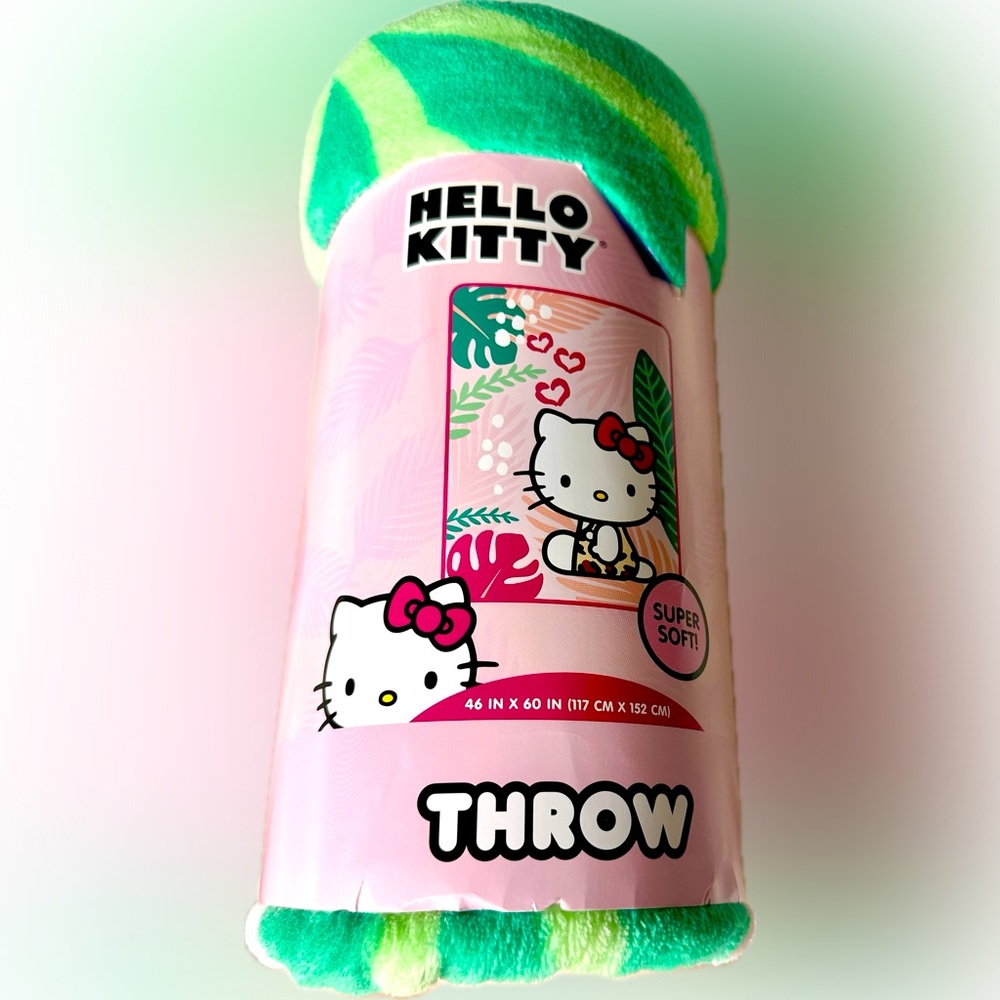 Cute Hello Kitty Blanket 46”X60”, Multicolored, Never Used, Excellent Condition.